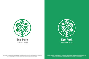 Eco Park Garden Logo Design Icon, a Branding & Logo Template by Morvana Crew