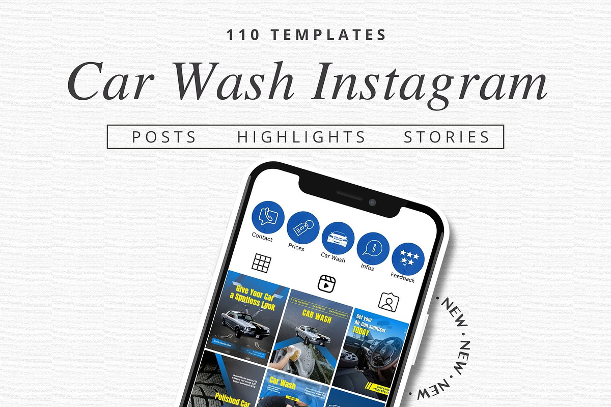 Car Wash Canva Templates Bundle, a Social Media Template by Talipic Designs (Photo 1 of 7)