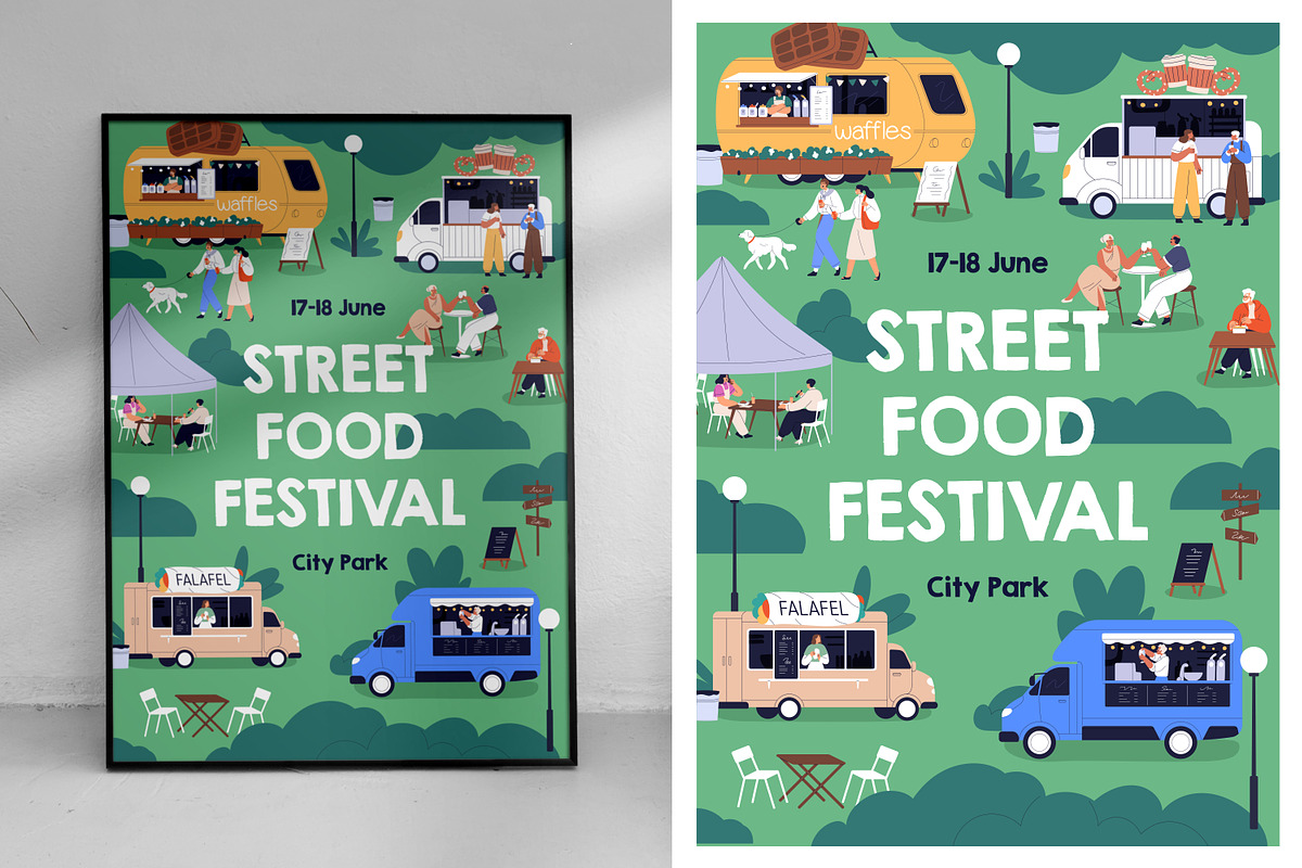 Summer street food festival posters, a Food Illustration by Good Studio (Photo 6 of 7)