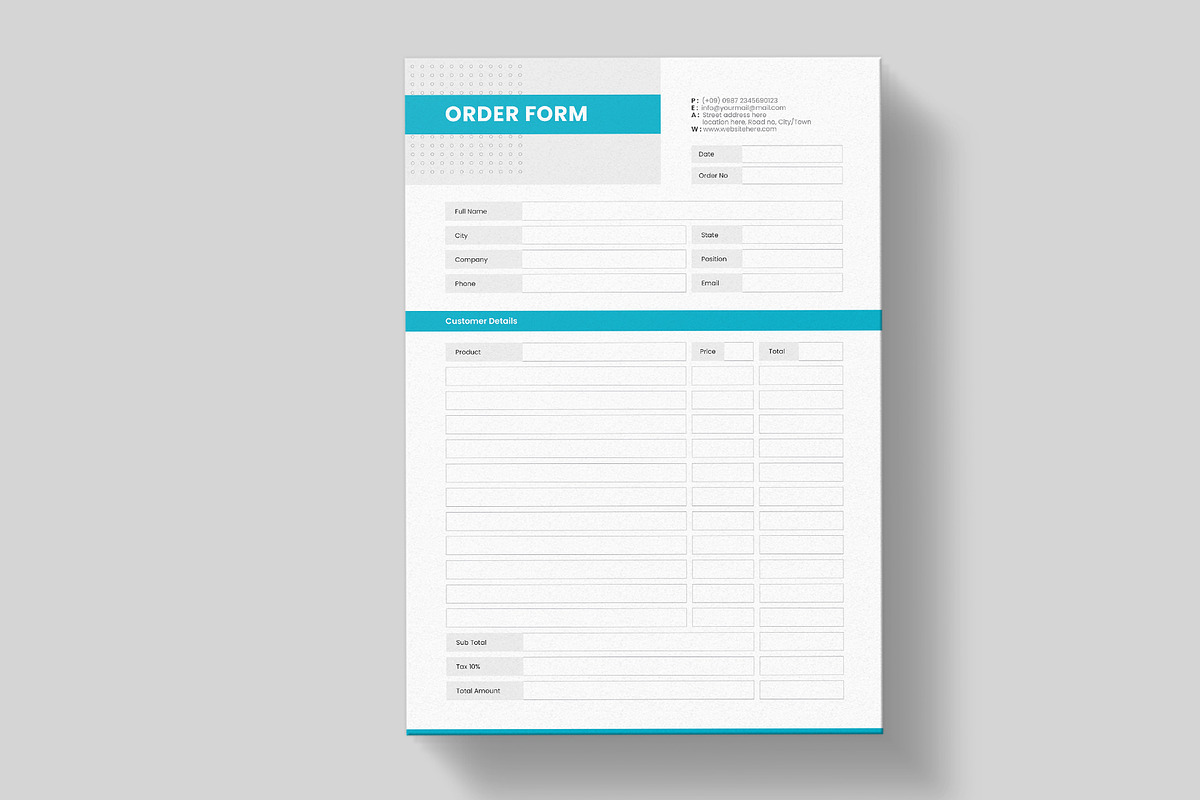 Order form template | Word