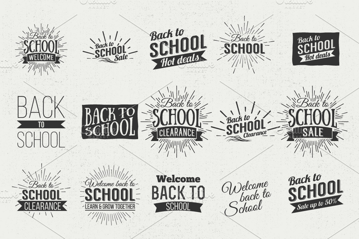 15 Back to School Logos and Badges, a Branding & Logo Template by Tori Design (Photo 2 of 2)
