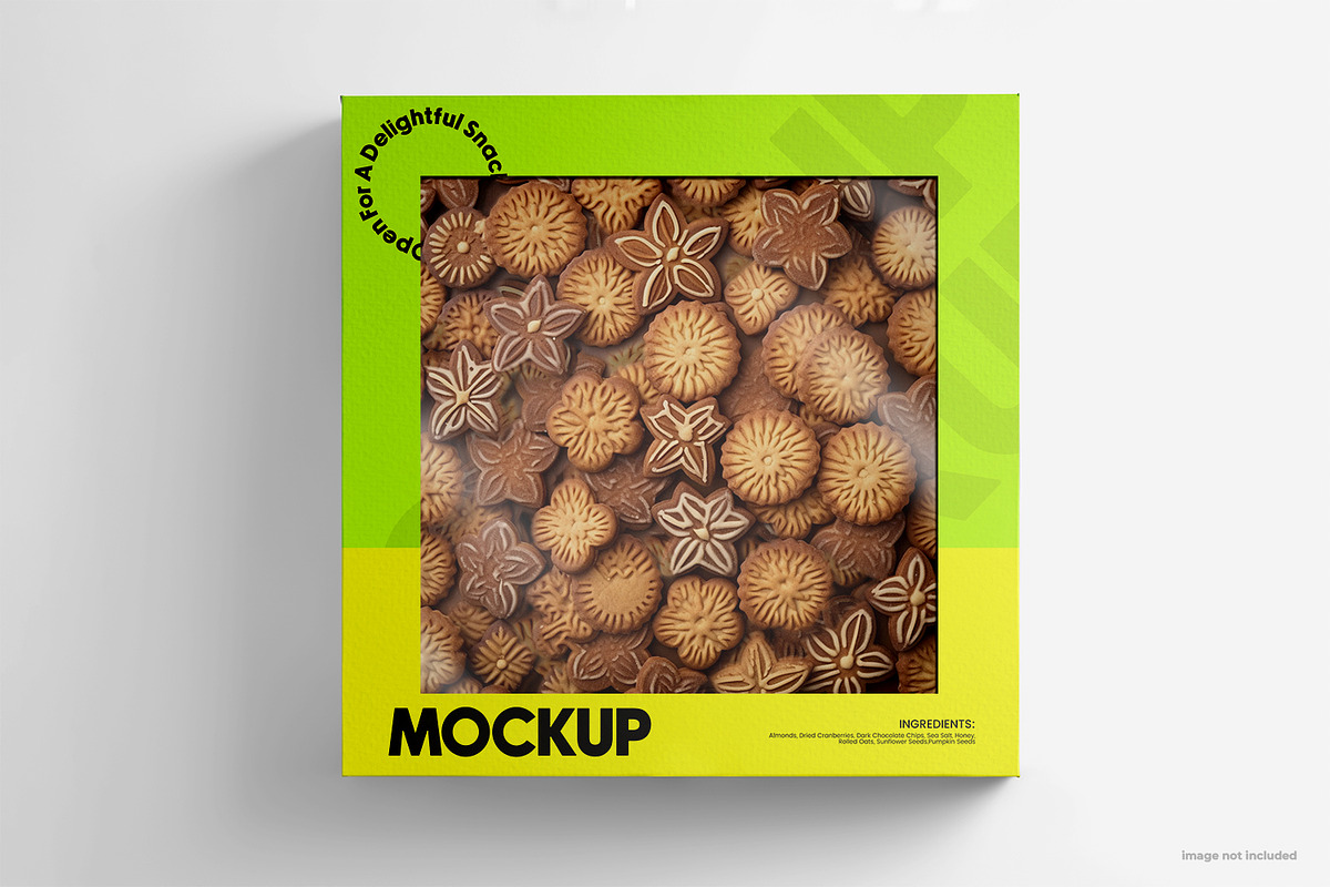 Custom Biscuit Cookie Box Mockup, a Packaging Mockup by Ram Studio LLC (Photo 4 of 7)