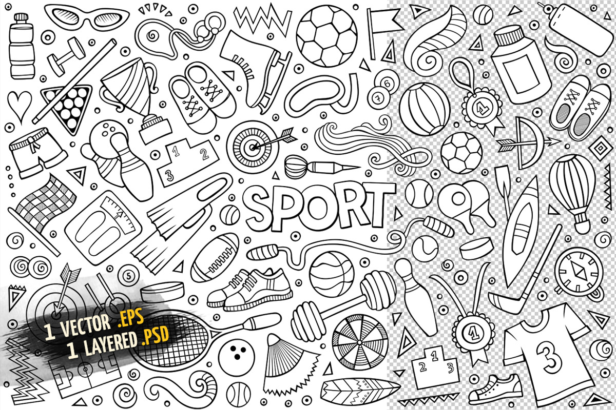 Sports Objects & Elements Big Set, an Object Graphic by BALABOLKA (Photo 4 of 7)