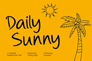 Daily Sunny Handwritten Font, a Handwritten Font by Rasio Studio (Thumbnail 1 of 9)