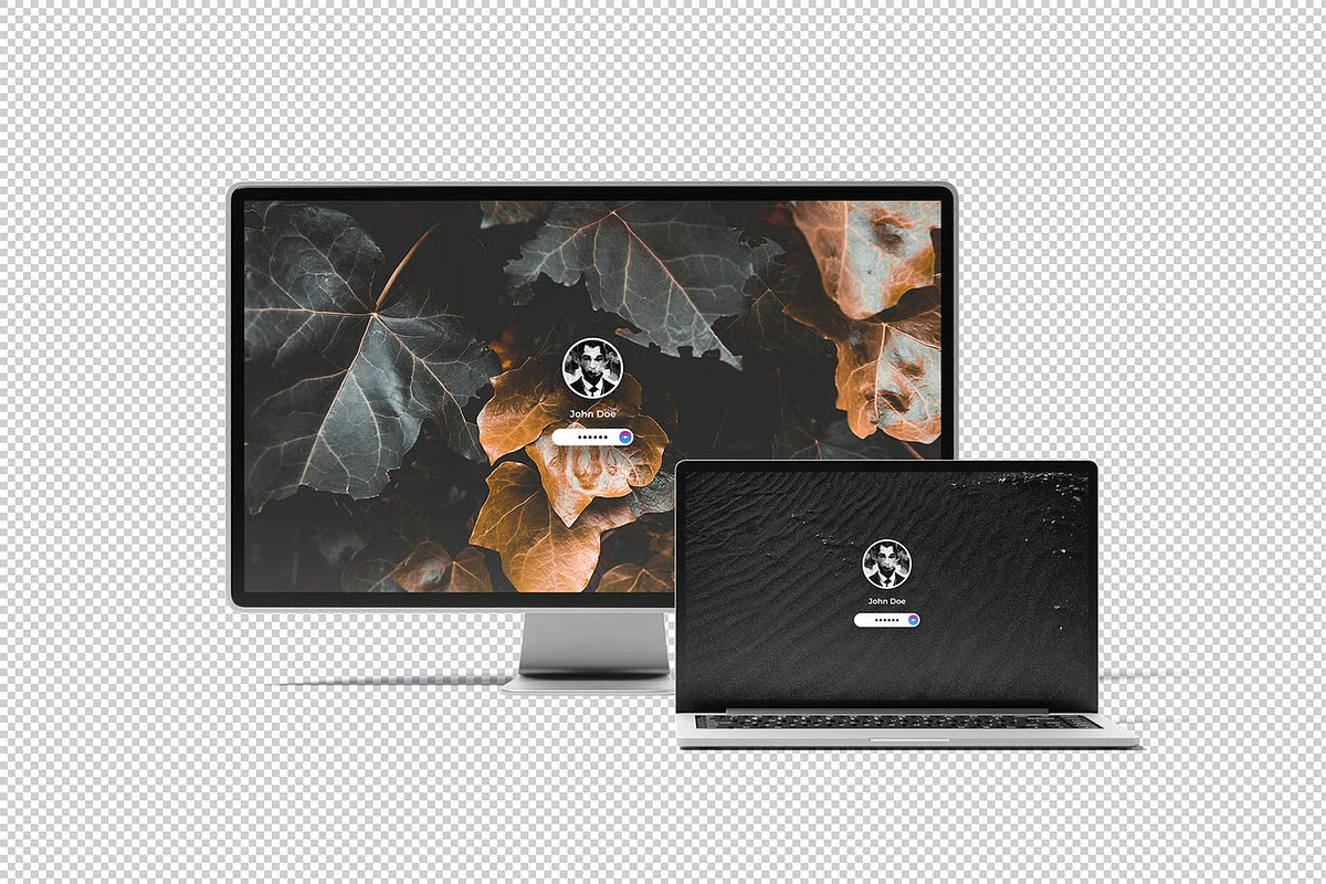 Laptop & Monitor Mockup, a Device Mockup by zpackcreative (Photo 4 of 4)