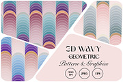 3D Wavy Geometric Pattern, a Pattern Graphic by StudioGemen (Thumbnail 1 of 10)