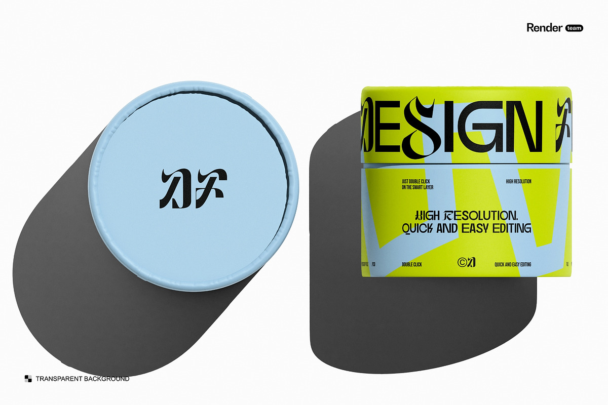 Paper Tube Mockup Set, a Packaging Mockup by Renderteam (Photo 15 of 20)