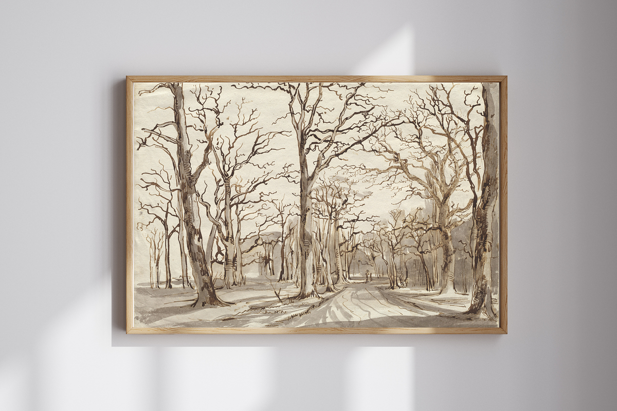 Hand drawn Tree Sketch Wall Art, a Decorative Illustration by Pink_bloom (Photo 1 of 8)