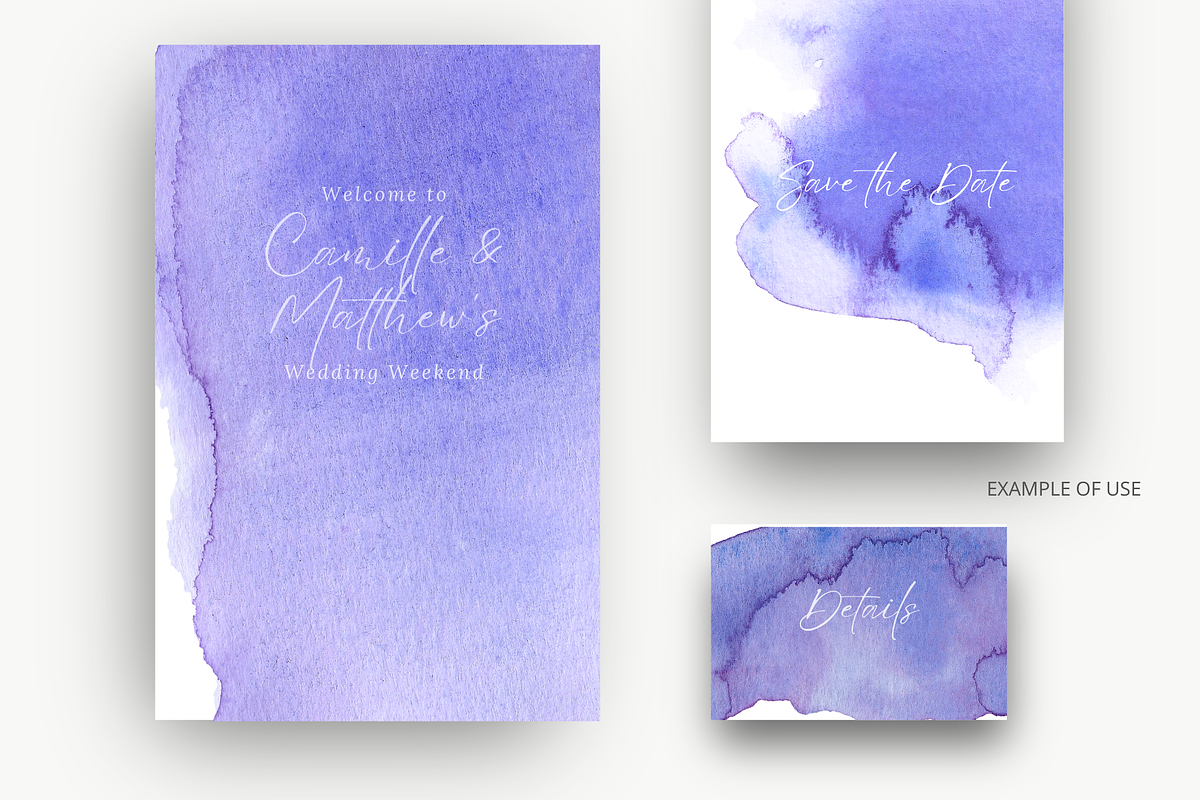 Periwinkle Violet Watercolor Washes, a Texture Graphic by Kolorata Art (Photo 5 of 5)