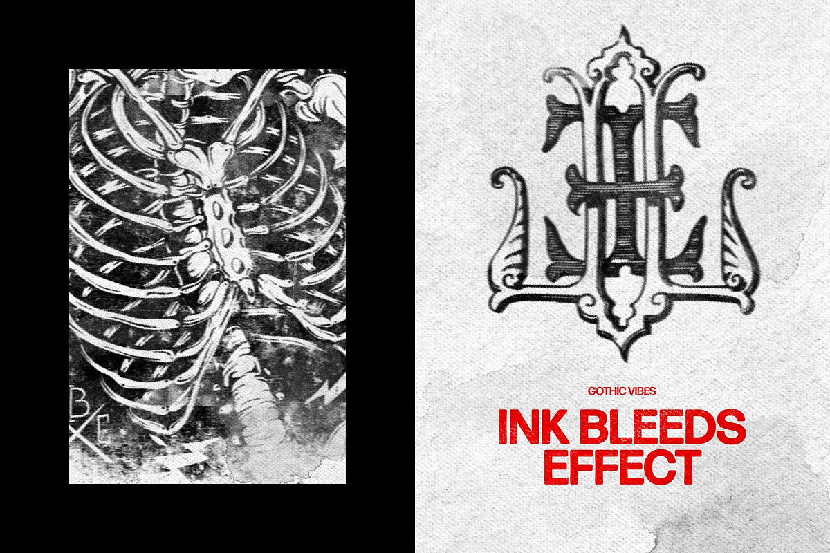 Gothic Ink Bleeds Effect, a Layer Style Add-On by Design Squad
