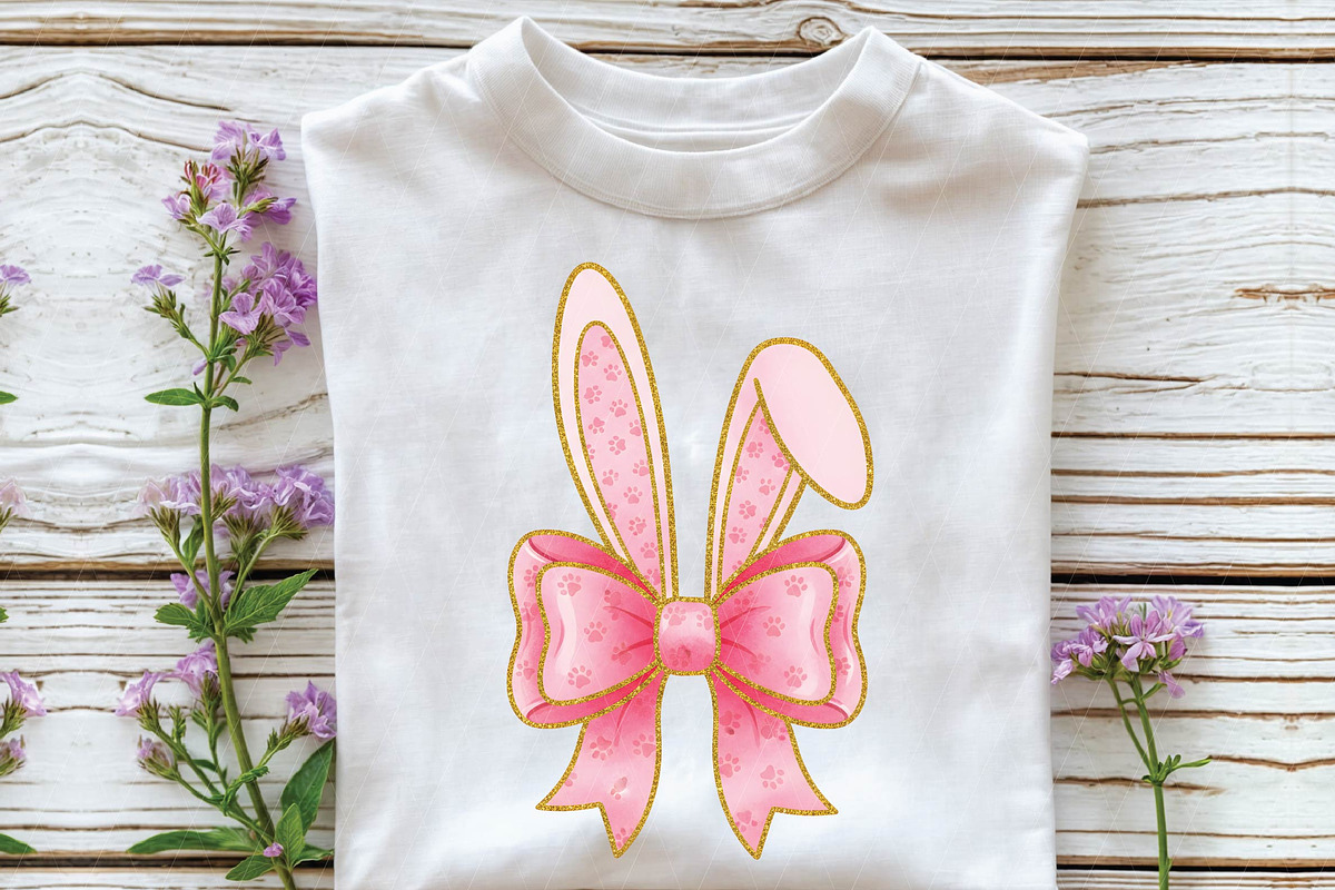 Glitter Easter Bunny Coquette PNG, an Illustration by DreamPrint404 (Photo 2 of 6)