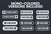 YouTube Subscribe Button Icon Bundle, a Graphic by Vaughn Studios (Thumbnail 4 of 6)