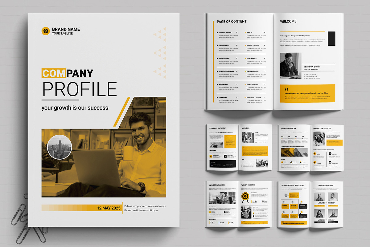 Company Profile Layout, a Brochure Template by MightyDesign (Photo 1 of 6)