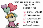 Whimsical Valentine’s Day Dog Clipar, an Illustration by Libby Wishes (Thumbnail 6 of 7)