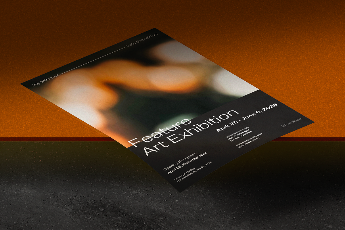 Minimal Exhibition Poster Template, a Poster Template by LePosey Studio (Photo 3 of 9)