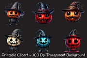Creepy Character Halloween Pumpkin P, an Illustration by RobertsArt (Thumbnail 2 of 7)