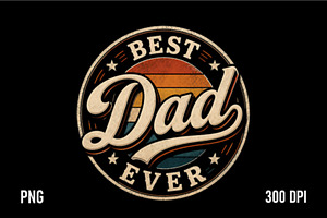 Best Dad Ever Vintage Design, an Object Graphic by Akrinity Digital
