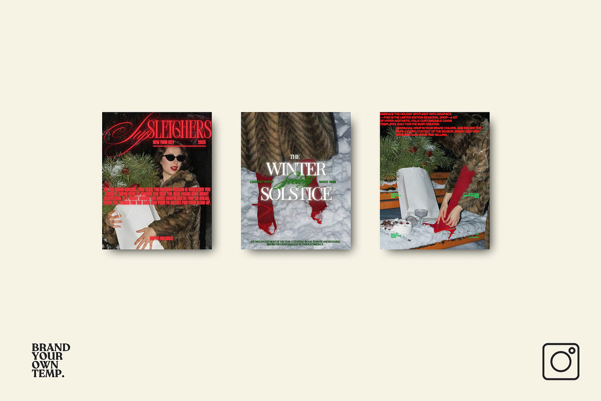 Holidaze Christmas Canva Templates preview 8