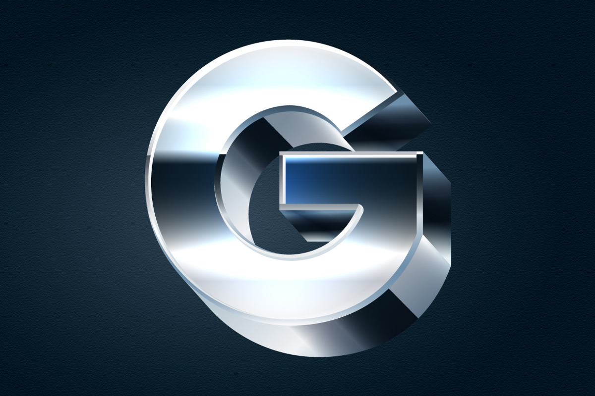 Silver chrome and aluminum 3D font preview 6