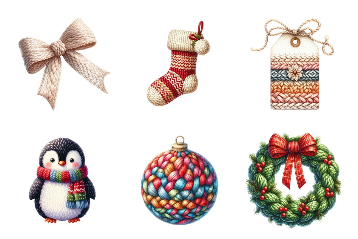 Faux Yarn Christmas PNG, an Illustration by Design Market (Photo 4 of 5)