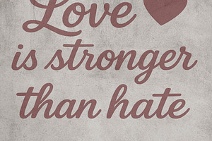 Inspirational quote love is stronger, a Photo by Imaginarium