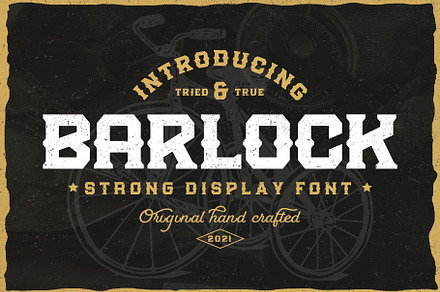 Barlock - Strong Display Font, a Slab Serif Font by Arterfak Project