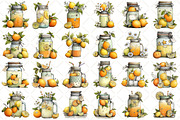 Watercolor Summer Lemon Jar Clipart, an Illustration by Black Bird Studio (Thumbnail 2 of 5)