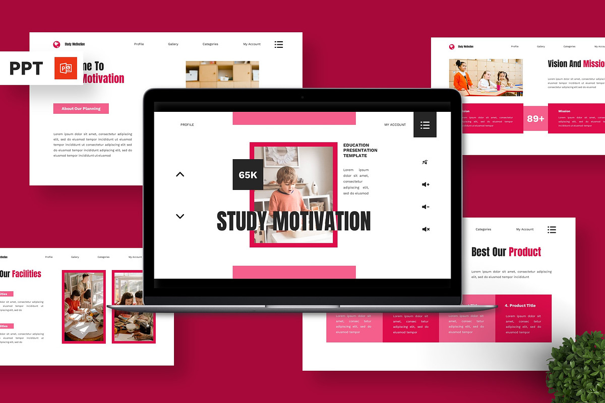 Study Motivation - Education PPT, a Presentation Template by Deepslide Studio (Photo 1 of 6)