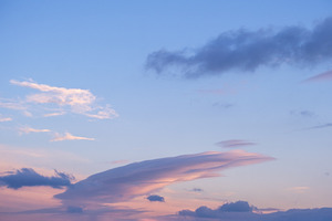 Colorful evening sky with clouds panorama background, a Nature Photo by YuriyB