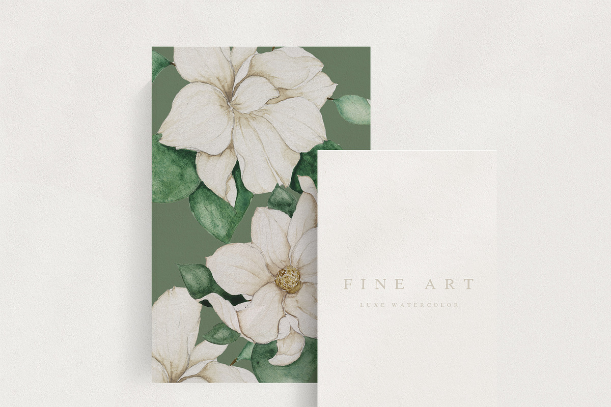 Floral Line Art & Watercolor Set, an Illustration by Laras Wonderland (Photo 7 of 9)
