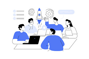 Startup accelerator isolated cartoon, a Finance Illustration by Visual Generation