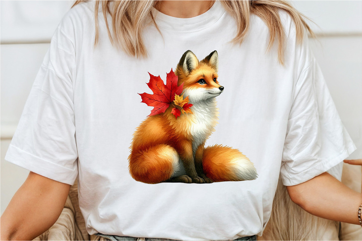 Watercolor Autumn Fox Clipart, an Illustration by Rose Art (Photo 4 of 8)