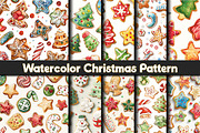 Watercolor Christmas Pattern, a Pattern Graphic by protabsorkar11 (Thumbnail 1 of 4)