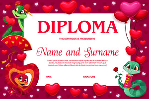 Happy Valentine day diploma, an Illustration by Buch&Bee