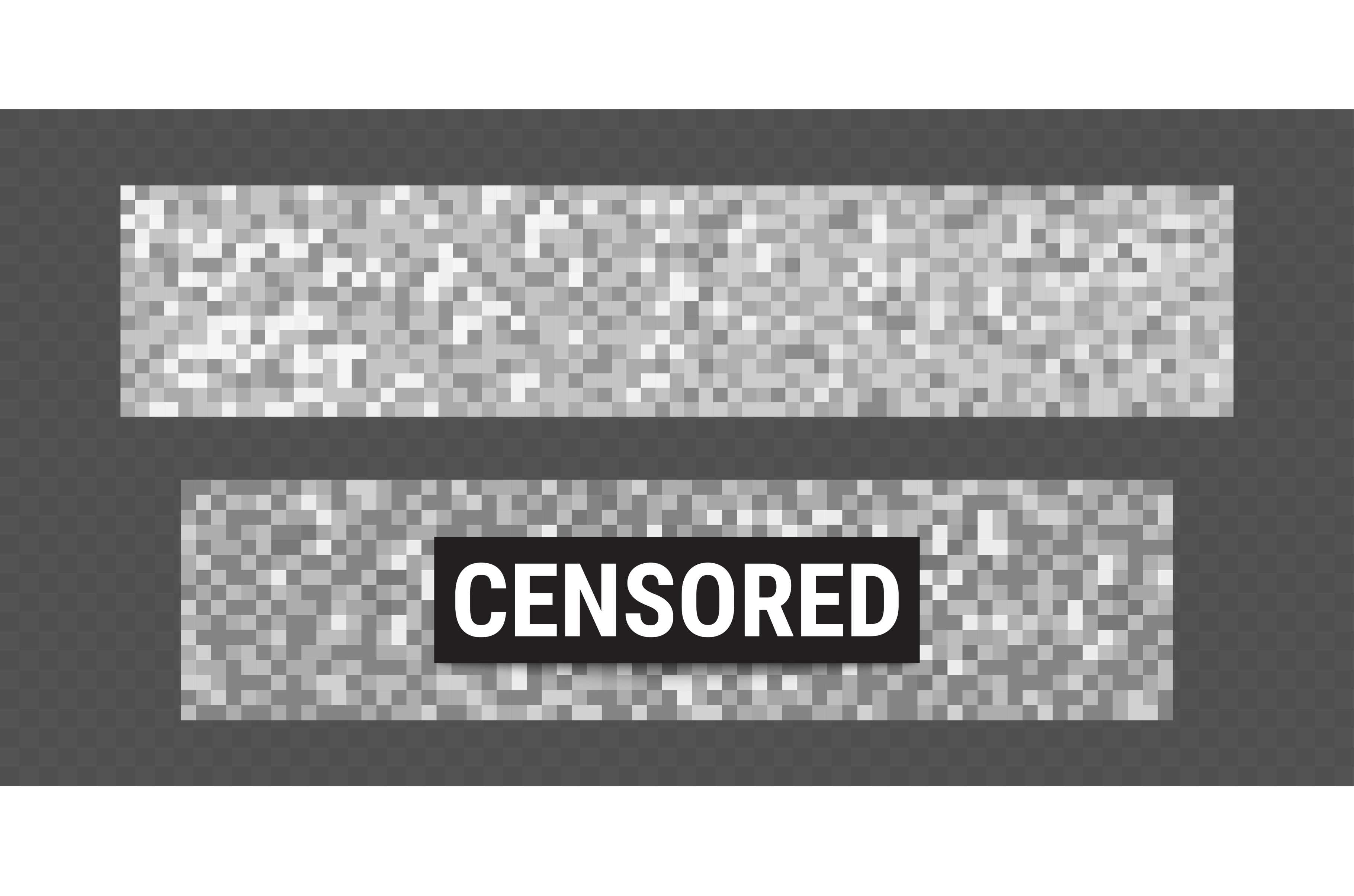 Gray censor bars with pixelated, a Texture Illustration by art PVP - market