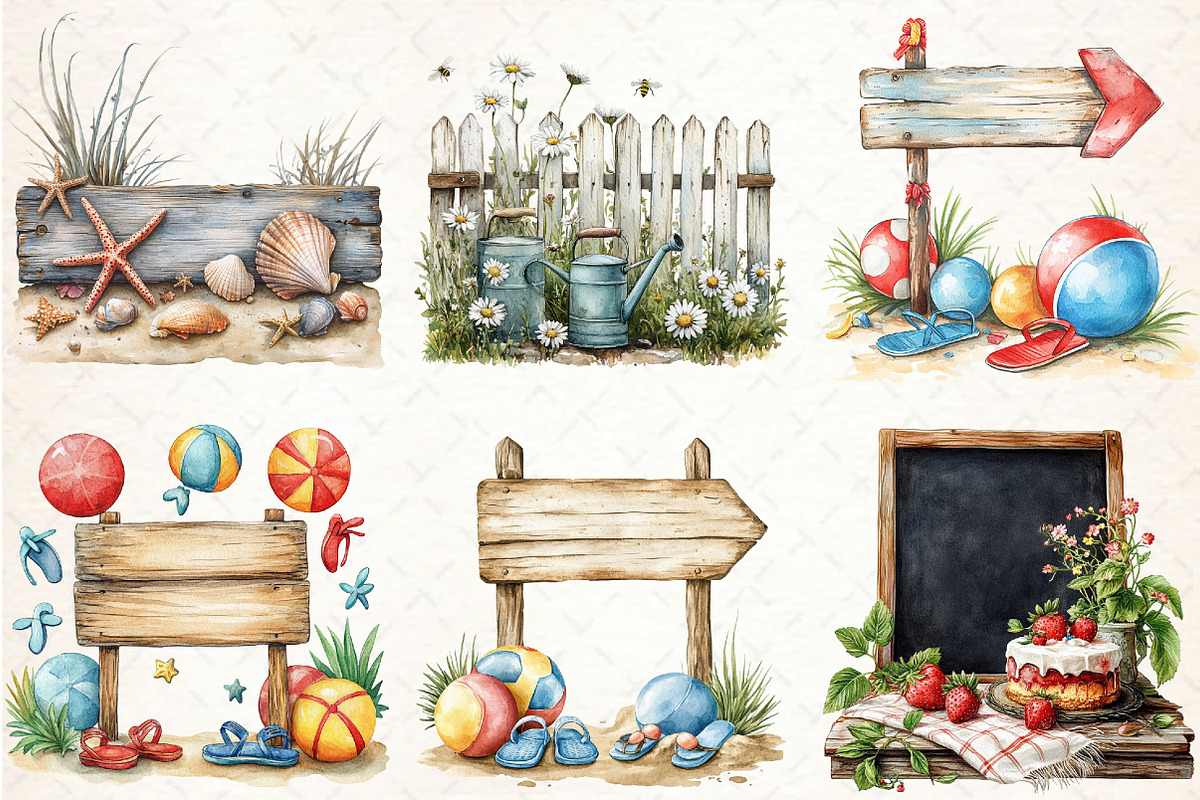 Summer Wooden Sign Sublimation, an Illustration by Libby Wishes (Photo 3 of 6)