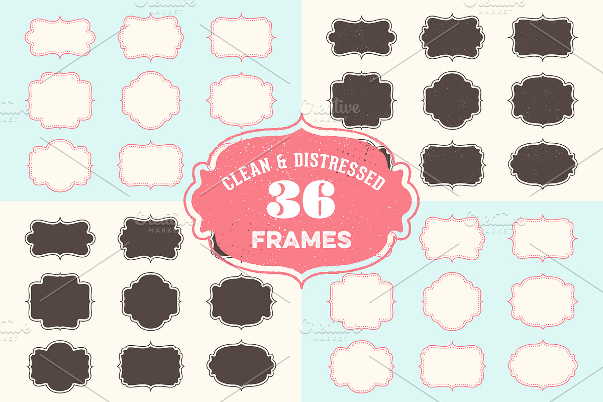 Vintage Frames & Badges, a Graphic by CojoMoxon (Photo 1 of 7)