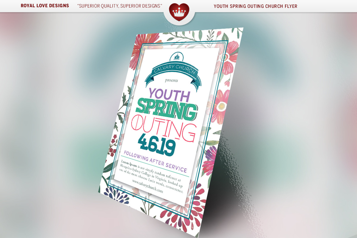 Youth Spring Outing Church Flyer, a Flyer Template by Royallove (Photo 1 of 4)