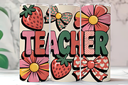 Preppy Teacher Strawberries Tumbler, an Arts & Entertainment Photo by LamanAzalea (Thumbnail 1 of 2)