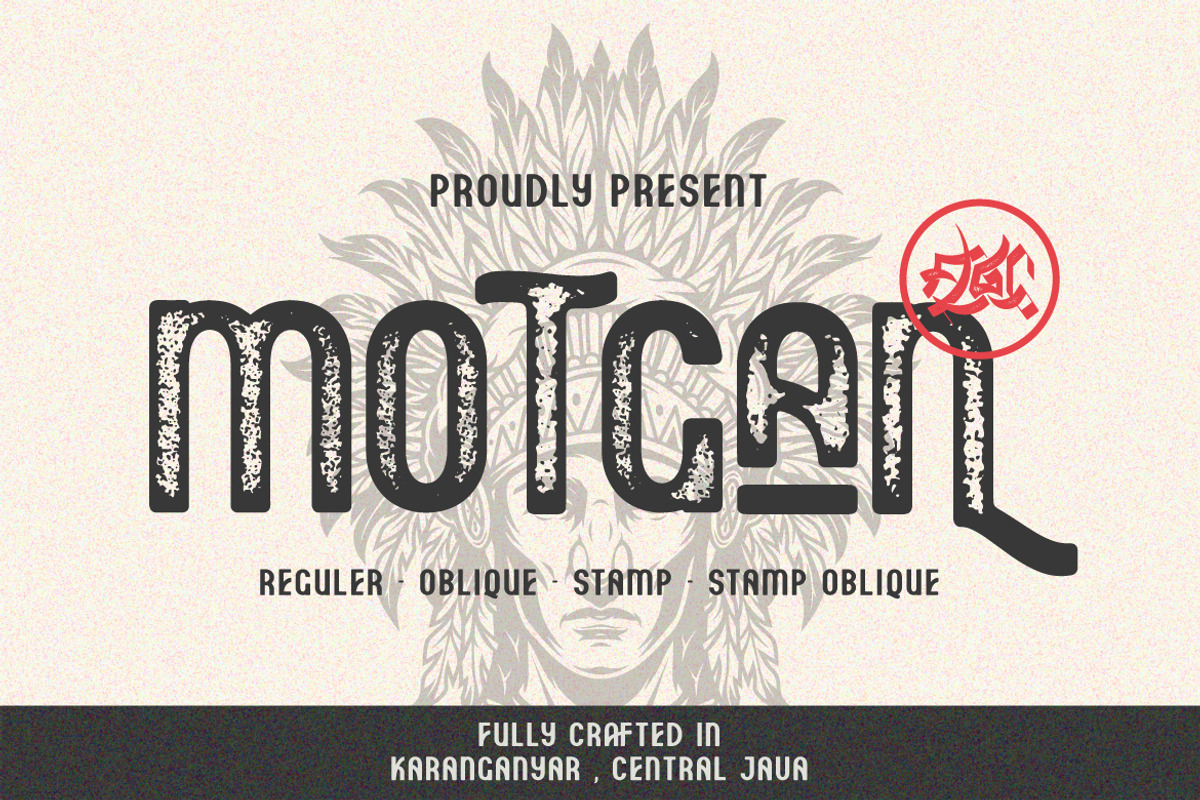 Motgan - Vintage Font, a Sans Serif Font by Vava Aryanto (Photo 1 of 16)