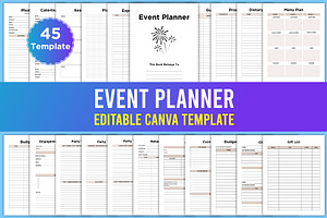 Editable Event Planner Canva