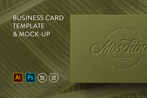 Business card Template & Mock-up, a Business Card Template by PrintPixel