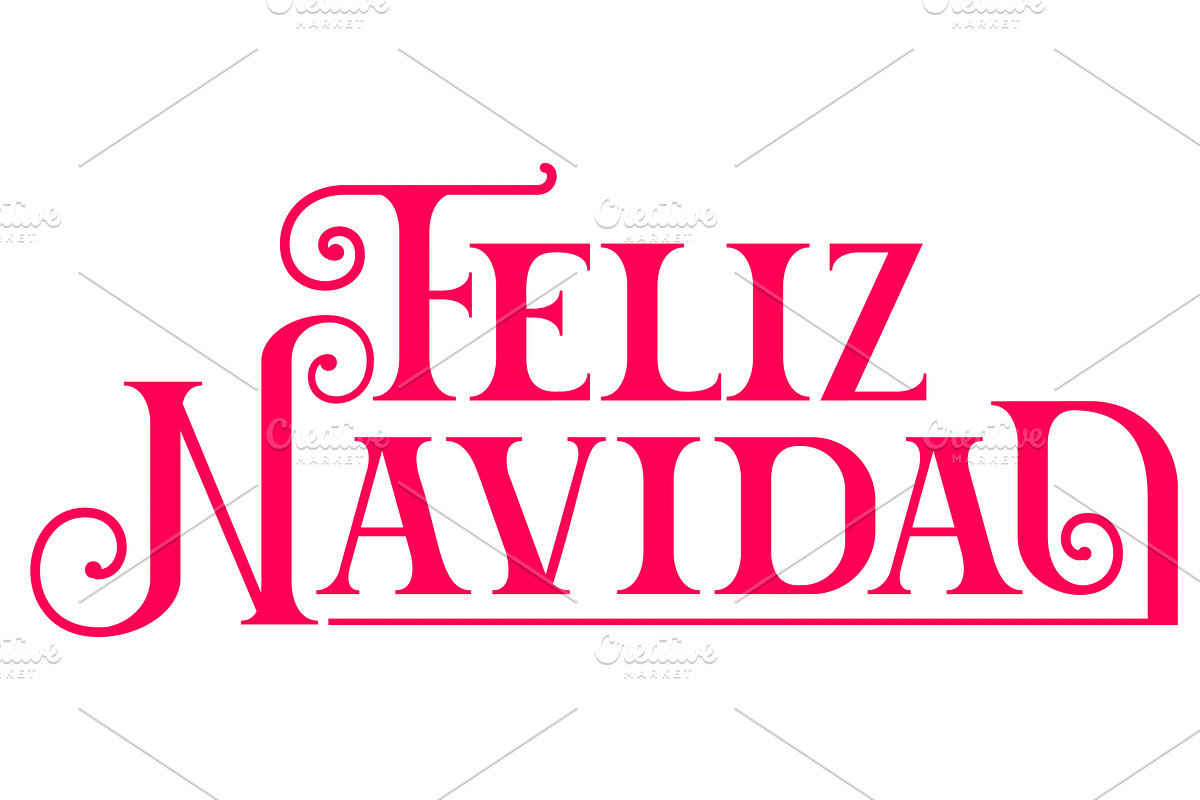 Feliz Navidad text lettering, an Object Graphic by orensila