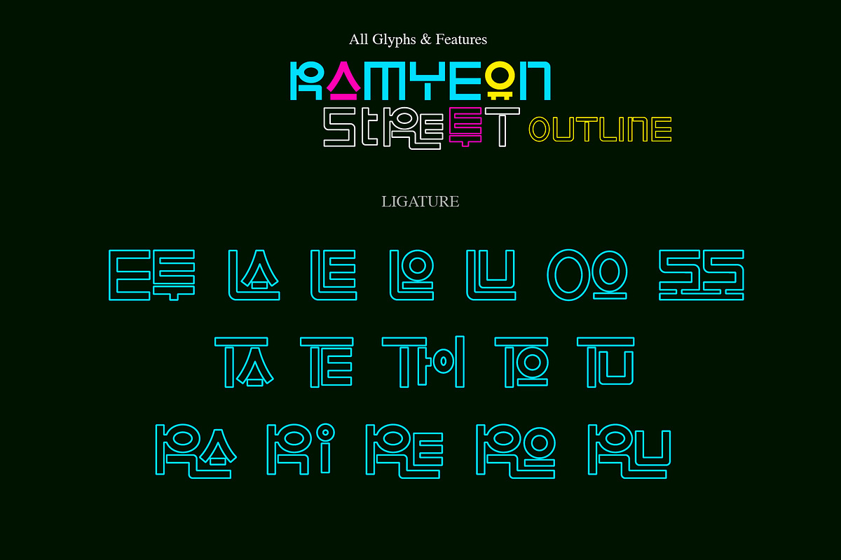 Ramyeon Street, a Symbol Font by BBtypeStudios (Photo 24 of 25)