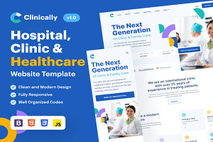 Clinically Clinic & Hospital Website, an UI Kit Template by Creative Perspective