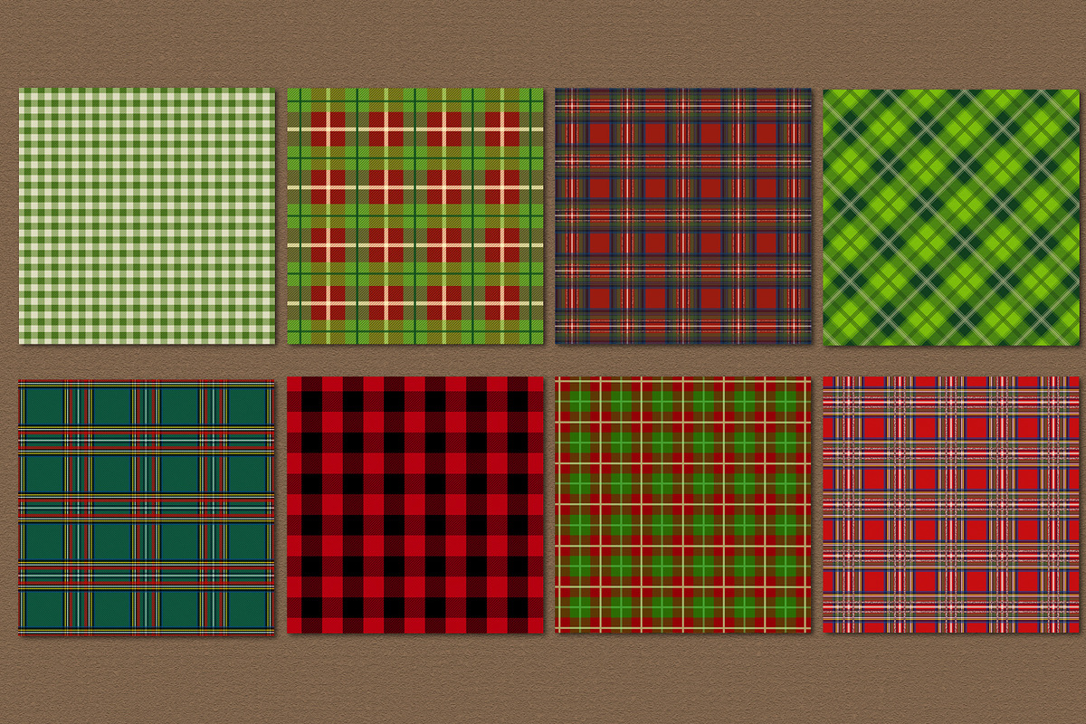 Christmas plaid digital paper, a Pattern Graphic by Paper Farms (Photo 3 of 3)