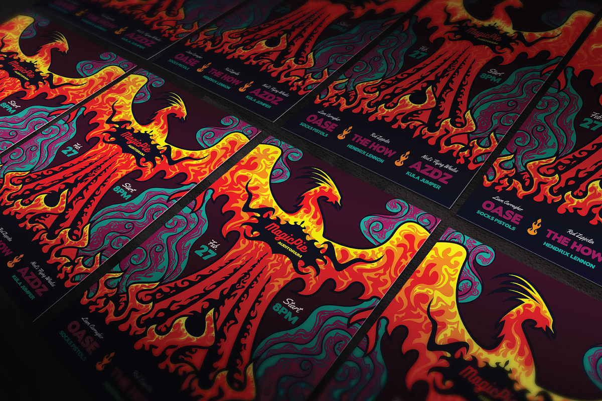 Phoenix Illustrated Flyer, a Flyer Template by ashenterprise (Photo 2 of 3)