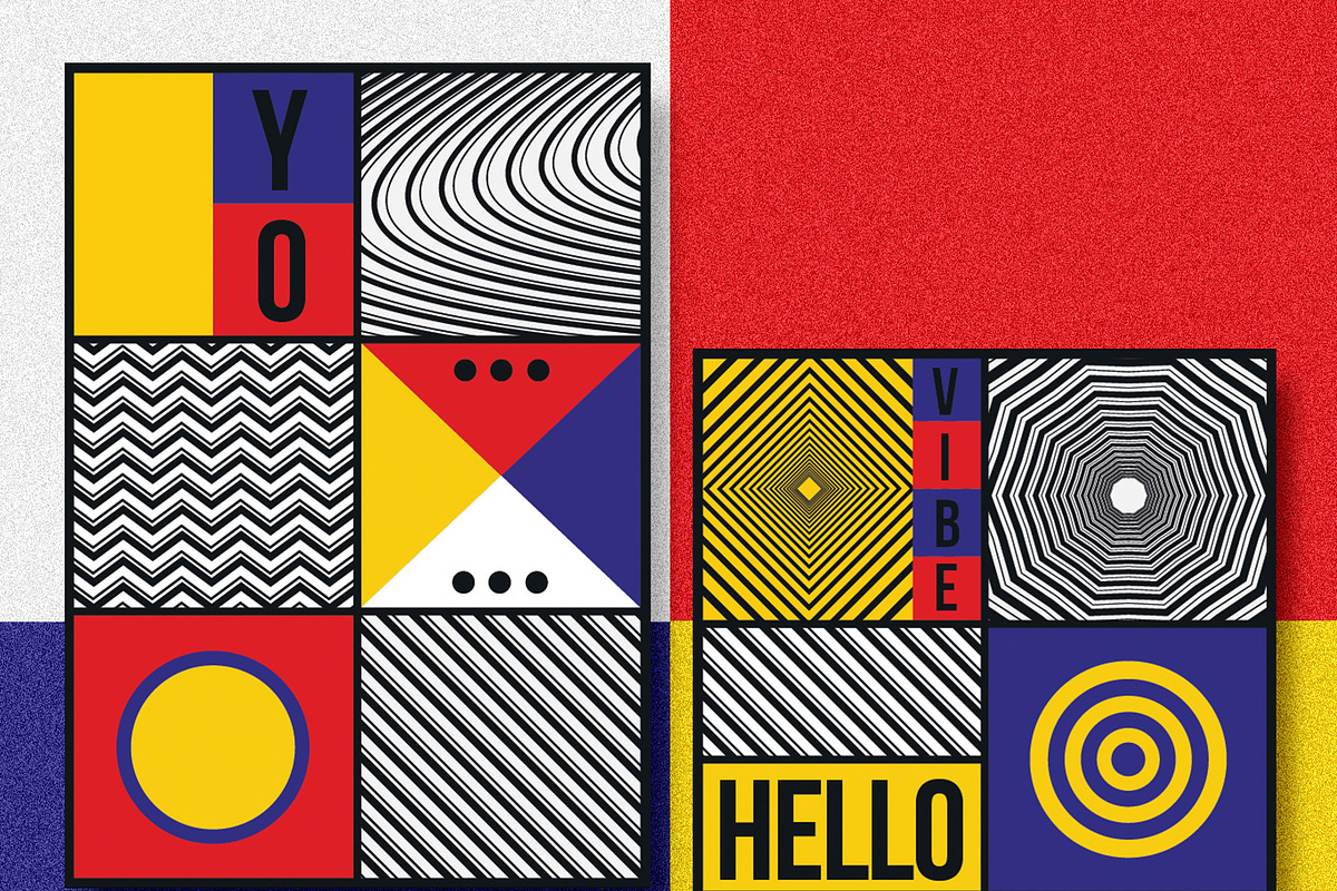 Modern De Stijl Poster Design, a Templates & Theme by wavebreak (Photo 1 of 2)
