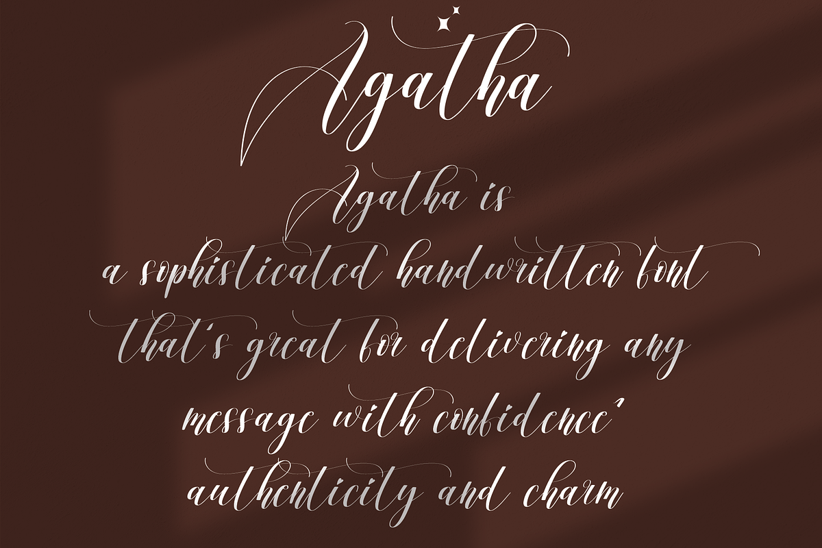 Agatha | Script font, a Script Font by Scratchones (Photo 2 of 8)