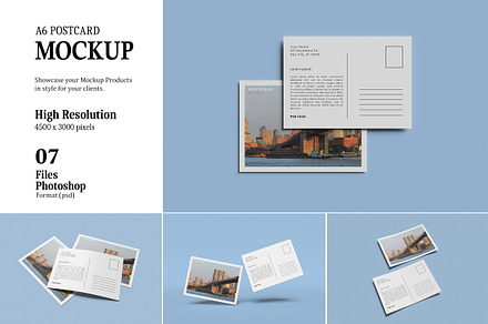 A6 Postcard Mockup, an Advertising Mockup by Rezaandika97
